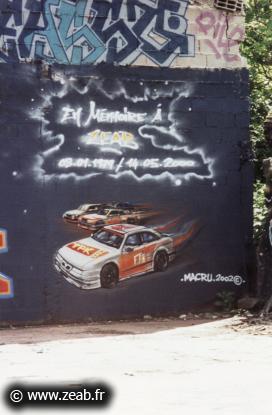 Fresque en hommage à Zeab réalisée à Bagnolet (93) par les MAC