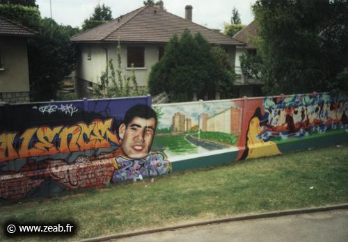 Fresque en hommage à Zeab réalisée à Champigny (94) par les TPK/ALB